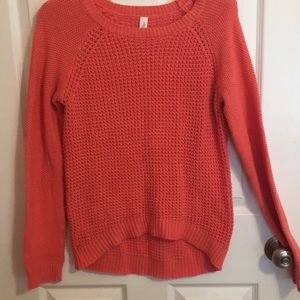 🎉Aeropostale pink open-knit sweater